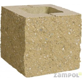 Pustak betonowy elewacyjny czterostronnie łupany PBE-19-4 1/2